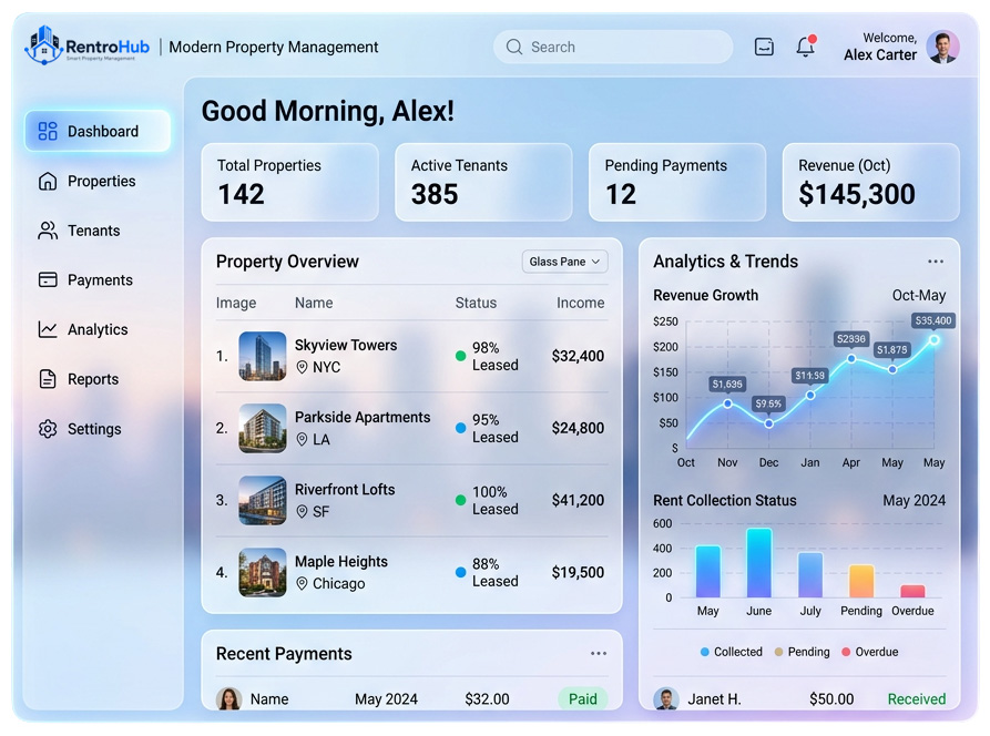 RentroHub Dashboard